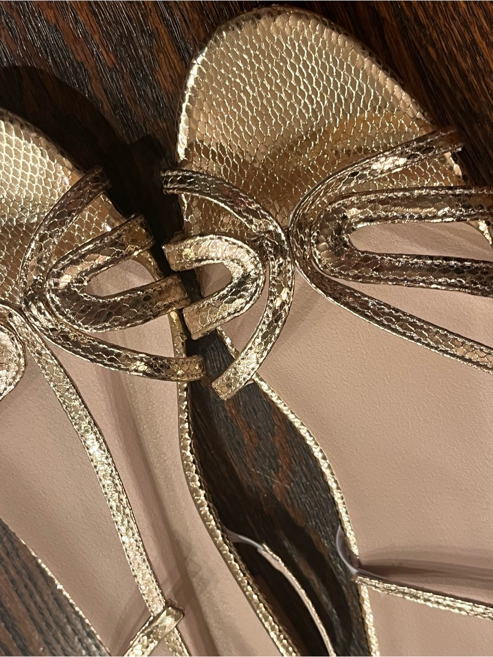 Carter & Miller Gold Metallic Women's Sandals - Elegant T-Strap Flats